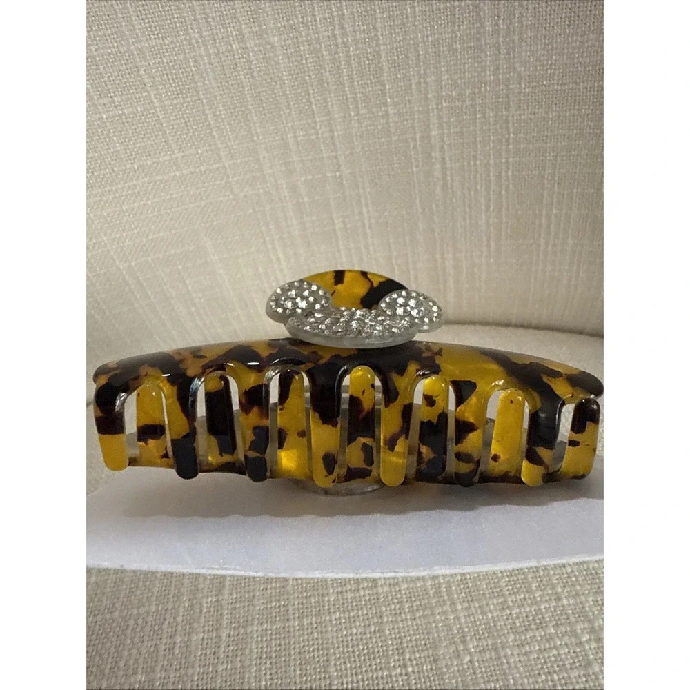 Disney x BaubleBar Tortoise Mickey Mouse Minnie Rhinestone Hair Claw Clip NWT‎